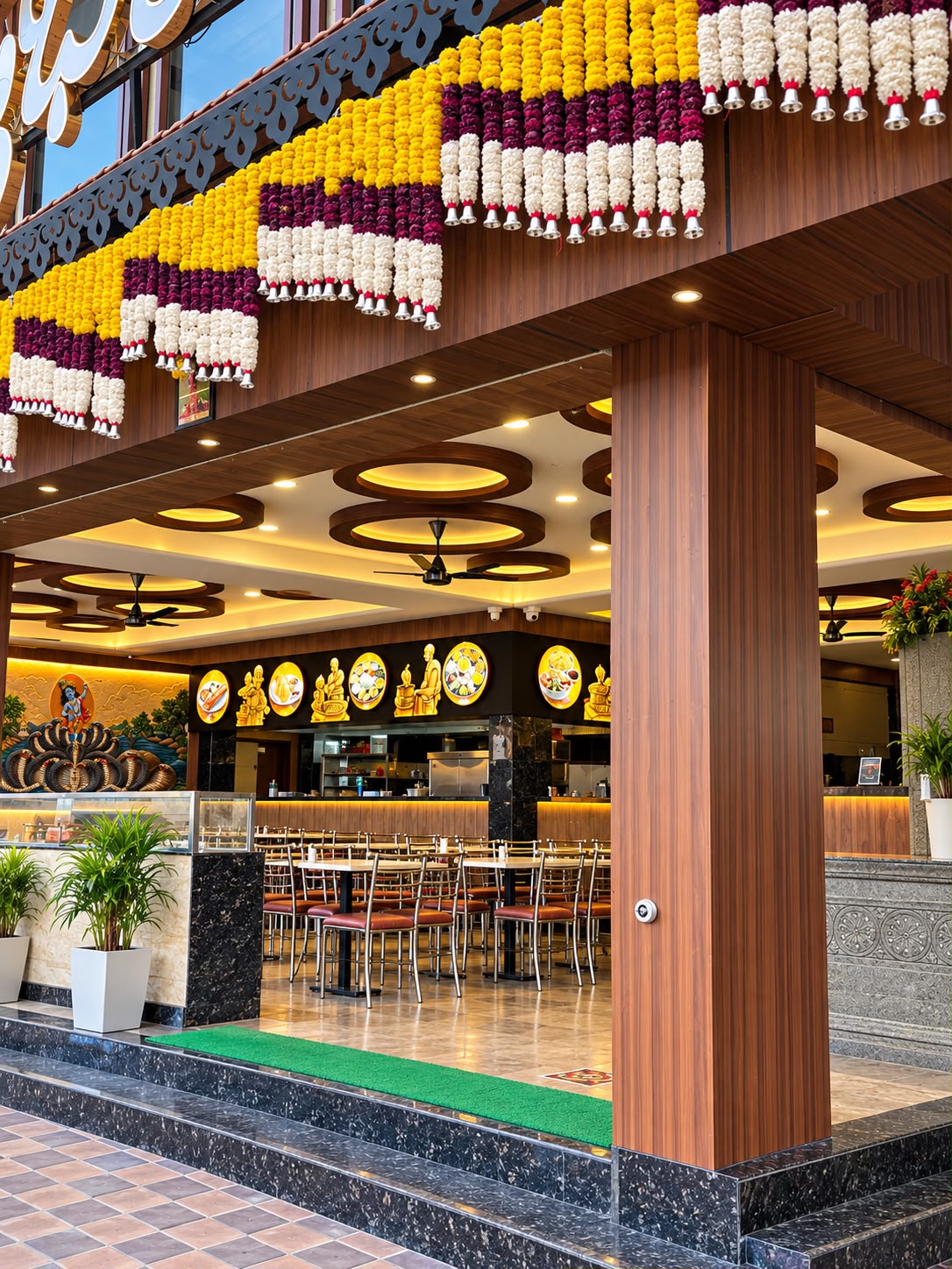 Welcoming entrance of Sri Raghavendra Vaibhav